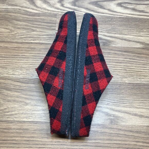 Birkenstock Zermatt Red Plaid Felt/Wool Slipper 38 US Women's Size 7 - Picture 3 of 10